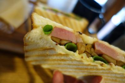 20210930-1 京都 島原のGOOD TIME COFFEEで鴨葱サンド