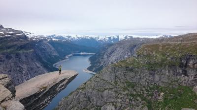 ラマダン明け休みノルウェー旅行201607　トロルの舌ハイキング編-2