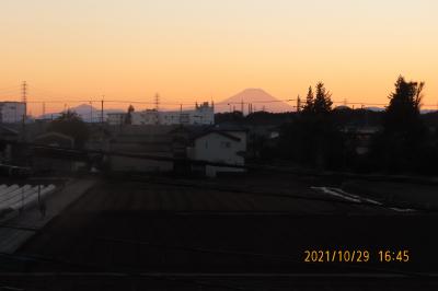 10月29日の素晴らしかった夕焼け富士