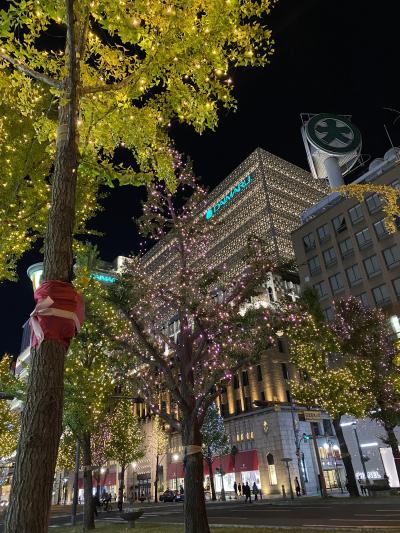 二年ぶりの大阪　銀杏並木にイルミネーションキラキラ