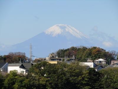 雲頂庵前から見る富士山－2021年秋