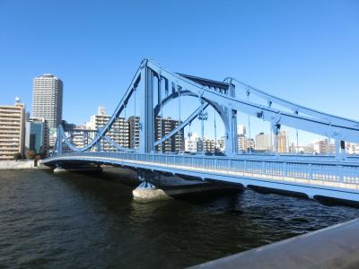 隅田川橋巡り　岩淵水門から河口の築地大橋まで、その４：両国橋から永代橋。