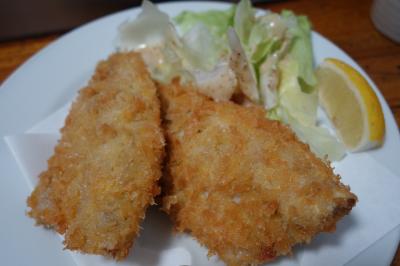 20211204-2 南千住 足立市場の市場食堂、しいはし食堂で分厚いアジフライをいただく