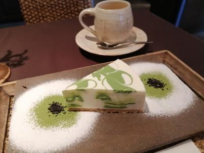 ’２１　京都 紅葉さんぽ１５　阿古屋茶屋のお茶漬けバイキング～天の抹茶レアチーズケーキ