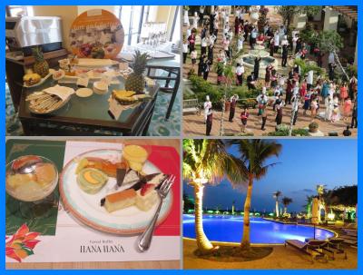 沖縄離島巡り2015（１５）アリビラ・ベルデマールの朝食。ハナハナ・ディナー。美しいイルミ