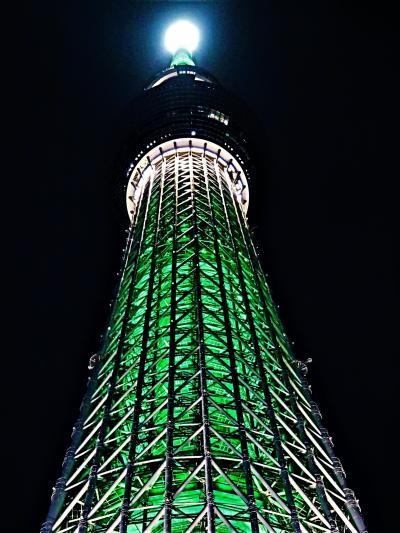 TOKYO SKYTREE /暮-8　ライトアップ　雅‐Green　☆東京ソラマチ＊ダイニング街-夕食