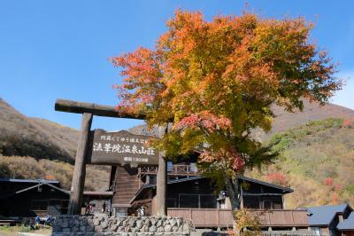 九重連山　法華院温泉山荘泊での紅葉登山①