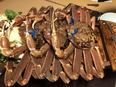 寒波の中の城崎温泉、出石そば。