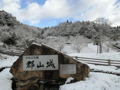 ’２１　広島100名城＆グルメ旅７　雪の広島城～吉田郡山城①（歴史民俗博物館～毛利元就墓所～本丸まで）