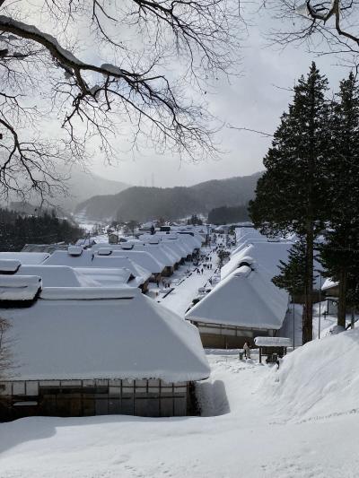 大雪の会津旅行【３】大内宿、塔のへつり、会津田島駅、柏屋