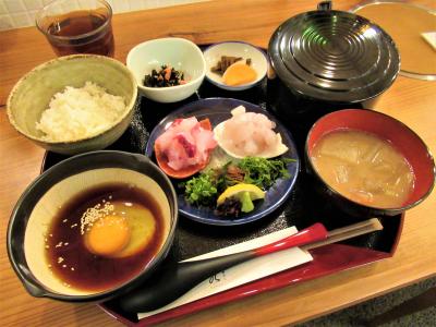 ツアー3日目の松山城下での夕食第一弾は「元祖 宇和島鯛めし 丸水本店」