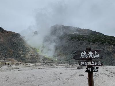 弟子屈_Teshikaga　硫黄山の恵み『川湯温泉』！あいにくの天気の中、足寄から弟子屈の湖沼巡り