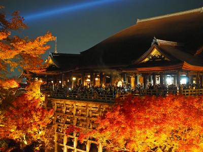 紅葉の京都へ2021〈４〉紅葉の清水寺は昼も夜も美しい！スイーツにテイクアウトグルメも♪