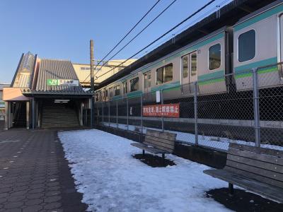 まだ雪が残る三連休中の天王台