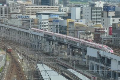 バスルームからの眺望がいいぞ、ヴィアイン岡山＠気が付けば列車の旅になったキティ新幹線ゆく岡山の旅【3】