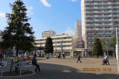 上福岡駅西口付近の風景