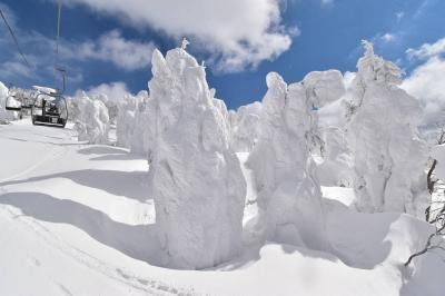 蔵王の樹氷を見に雪山登山（電車・バス利用）