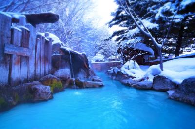 大感動！大露天風呂の雪景色  真冬の高湯温泉  安達屋に一泊