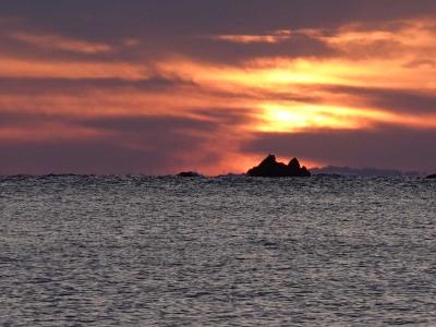 西伊豆・大田子へ 2022.03.20 ＝4.大田子海岸で夕陽を撮りました＝