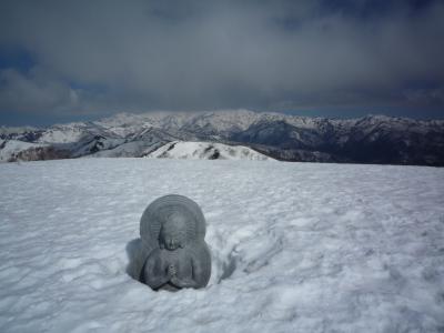 残雪大日ヶ岳からの白山