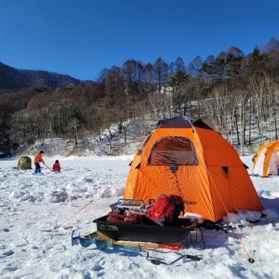 朝の気温マイナス12℃！氷上のワカサギ釣り☆長野県南相木村：立岩湖