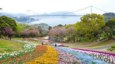 門司港行き初就航のクイーンビートルで行く、下関１泊２日旅【花満開の火の山公園トルコチューリップ園散策編】