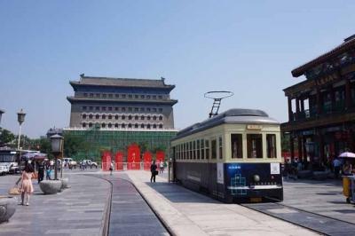 北京・前門大街、復活した路面電車に乗る(2016年6月)