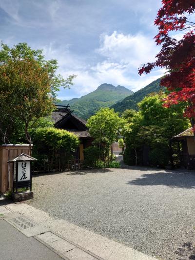 風薫る五月、大分道を走る。②湯布院温泉「ほてい屋」でゆったり温泉を楽しむ。