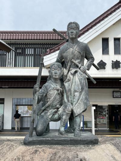 会津若松の街中を朝散歩しながら駅へ向かいました