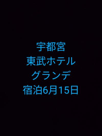 宇都宮東武ホテルグランデ宿泊6月15日