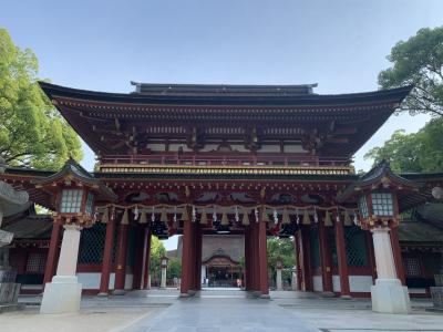 博多太宰府グルメ阪神戦の旅　ガンダム~大宰府~スタバ~観世音寺~坂本八幡宮~国分瓦窯跡~春日神社~金印公園~潮見公園~志賀海神社~博多一幸舎