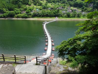 たまにはのんびり　奥多摩から山梨県内へ【その１】　東京都最奥の集落にある「浮き橋」を渡る