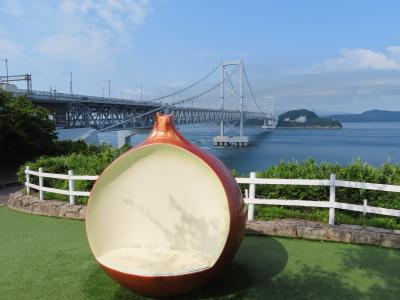 福良湾と大鳴門橋を見下ろす賑わいの宿から(淡路島＆四国の旅2022夏【２】)