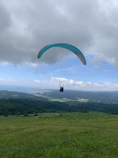 男鹿寒風山でパラグライダーをした後は、戸田苑でランチ