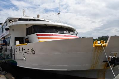 台風接近の松島