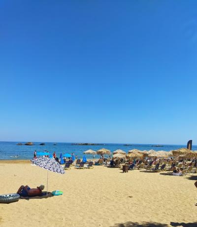 2022年6月クレタ島(ギリシャ)旅行5　ネア・コーラ・ビーチと空港リムジンバス　