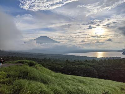 22年8月山中湖で富士山