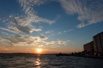 弁天島で夕陽撮影 2022.08.19=3.弁天島海浜公園で夕陽撮影=