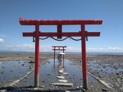 県民割バスツアーを利用して竹崎かにを食べに行く～大魚神社の海中鳥居～