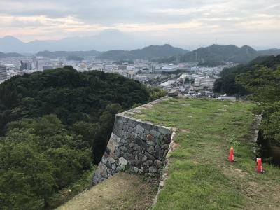 鳥取県の城跡巡り：米子城跡、本丸からはさえぎるものが何もない360°パノラマビジョンの世界