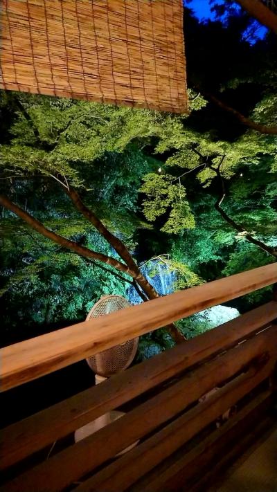 夏の京都旅行　しょうざんリゾート　渓涼床で床料理と舞妓の夕べ