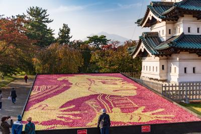 弘前/津軽半島/白神山地ぐるり旅【6】~花と林檎のアートが楽しめる~弘前紅葉まつり2017