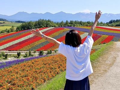 初北海道♪ 美瑛＆富良野Nature2日目前編☆ 美瑛の大自然に大感動！ランチはお肉ｺﾞﾛｺﾞﾛビーフシチュー♪( ´θ｀)ノ