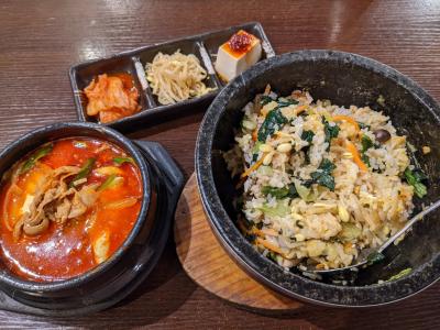 梅田の韓国料理店「豚まに」でランチ&鶴橋の「カナリヤ」でパフェ、延羽の湯で入浴