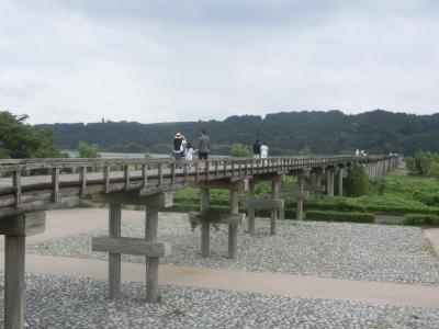 2022夏 関西３：18きっぷ旅、名古屋で芋けんぴと天むすを購入、島田で世界一長い木造橋の蓬莱橋へ