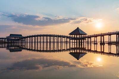 弘前/津軽半島/白神山地ぐるり旅【8】~三連太鼓橋では日本一長い木橋~鶴の舞橋