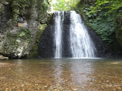 神輿の滝浴びで有名な白瀑神社へ行った。神社から滝が見えた。