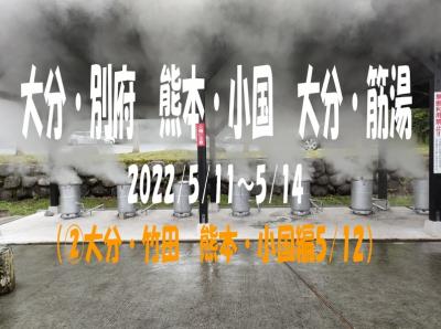 2022/5　大分別府温泉、熊本麻生釣温泉、大分筋湯温泉（竹田・ラムネ温泉　小国・麻生釣温泉編）②