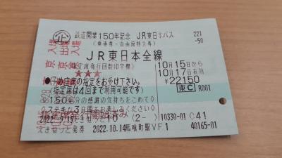 「鉄道開業150周年記念　JR東日本パス」で行く日帰り？ワンデー岩手プラスちょっと仙台2022・10