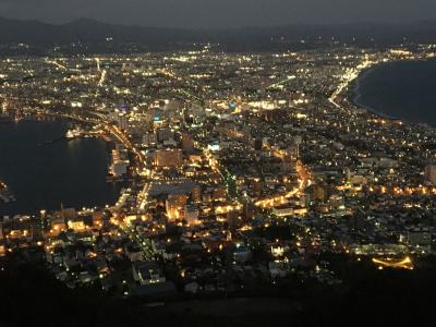 ⑥紅葉の道南の旅５日間　４～５日目：函館山ロープウェイ運休中の夜景～羽田へ